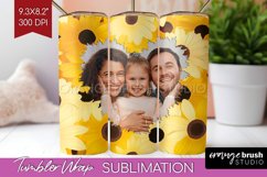 Retro Photo Tumbler PNG - Flowers Picture Tumbler Wrap Product Image 1