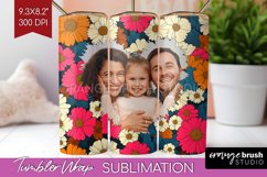 Retro Photo Tumbler PNG - Flowers Picture Tumbler Wrap Product Image 1
