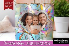 Stained Glass Photo Tumbler PNG - Flowers Picture Tumbler Product Image 1