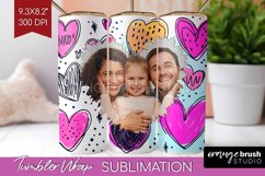 Valentines Day Photo Tumbler PNG - Heart Picture Tumbler Product Image 1
