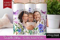 Wildflowers Photo Tumbler PNG - Floral Picture Tumbler Wrap Product Image 1