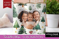 Christmas Photo Tumbler PNG - Christmas Tree Picture Tumbler Product Image 1