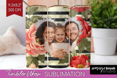 Floral Photo Tumbler PNG - Peony Flower Picture Tumbler Wrap Product Image 1