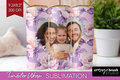 Floral Photo Tumbler PNG - Peony Flower Picture Tumbler Wrap Product Image 1