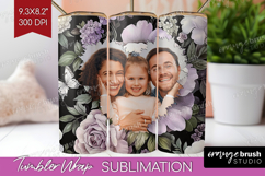 Floral Photo Tumbler PNG - Peony Flower Picture Tumbler Wrap Product Image 1