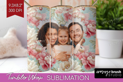 Floral Photo Tumbler PNG - Peony Flower Picture Tumbler Wrap Product Image 1