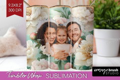 Floral Photo Tumbler PNG - Peony Flower Picture Tumbler Wrap Product Image 1