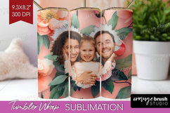 Floral Photo Tumbler PNG - Peony Flower Picture Tumbler Wrap Product Image 1