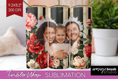 Floral Photo Tumbler PNG - Peony Flower Picture Tumbler Wrap Product Image 1