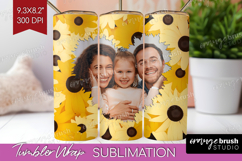 Retro Flowers Photo Tumbler PNG - Floral Picture Tumbler Product Image 1