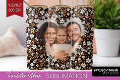 Retro Flowers Photo Tumbler PNG - Floral Picture Tumbler Product Image 1