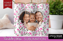 Retro Flowers Photo Tumbler PNG - Floral Picture Tumbler Product Image 1