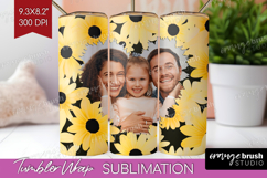 Retro Flowers Photo Tumbler PNG - Floral Picture Tumbler Product Image 1