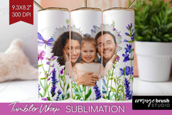 Wildflowers Photo Tumbler PNG - Summer Flowers Picture Wrap Product Image 1
