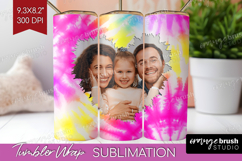 Tie Dye Photo Tumbler PNG - Rainbow Picture Tumbler Wrap Product Image 1