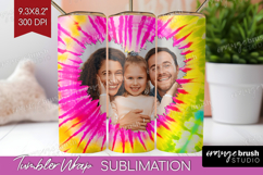 Tie Dye Photo Tumbler PNG - Rainbow Picture Tumbler Wrap Product Image 1