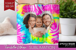 Tie Dye Photo Tumbler PNG - Rainbow Picture Tumbler Wrap Product Image 1