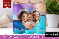 Alcohol Ink Photo Tumbler PNG - Marble Picture Tumbler Wrap Product Image 1