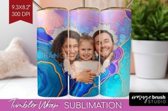 Alcohol Ink Photo Tumbler PNG - Marble Picture Tumbler Wrap Product Image 1