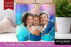 Alcohol Ink Photo Tumbler PNG - Marble Picture Tumbler Wrap Product Image 1