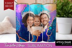 Alcohol Ink Photo Tumbler PNG - Marble Picture Tumbler Wrap Product Image 1