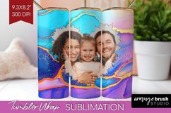Alcohol Ink Photo Tumbler PNG - Marble Picture Tumbler Wrap Product Image 1