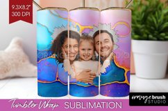 Alcohol Ink Photo Tumbler PNG - Marble Picture Tumbler Wrap Product Image 1