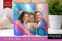 Alcohol Ink Photo Tumbler PNG - Marble Picture Tumbler Wrap Product Image 1