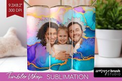 Alcohol Ink Photo Tumbler PNG - Marble Picture Tumbler Wrap Product Image 1