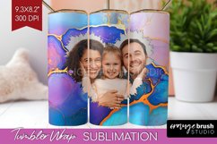 Alcohol Ink Photo Tumbler PNG - Marble Picture Tumbler Wrap Product Image 1