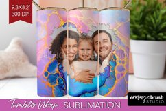Alcohol Ink Photo Tumbler PNG - Marble Picture Tumbler Wrap Product Image 1