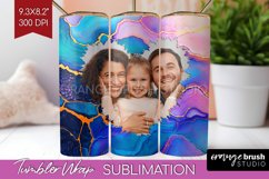 Alcohol Ink Photo Tumbler PNG - Marble Picture Tumbler Wrap Product Image 1