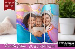 Alcohol Ink Photo Tumbler PNG - Marble Picture Tumbler Wrap Product Image 1