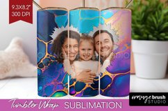 Alcohol Ink Photo Tumbler PNG - Marble Picture Tumbler Wrap Product Image 1