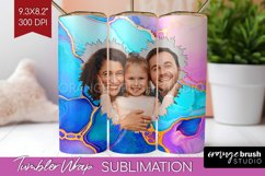 Alcohol Ink Photo Tumbler PNG - Marble Picture Tumbler Wrap Product Image 1