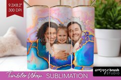 Alcohol Ink Photo Tumbler PNG - Marble Picture Tumbler Wrap Product Image 1