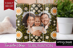 Folk Flowers Photo Tumbler PNG - Floral Picture Tumbler Wrap Product Image 1