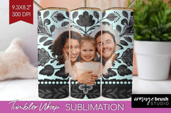 Folk Flowers Photo Tumbler PNG - Floral Picture Tumbler Wrap Product Image 1