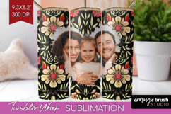 Folk Flowers Photo Tumbler PNG - Floral Picture Tumbler Wrap Product Image 1