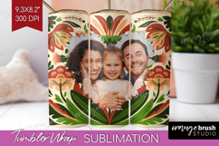 Folk Flowers Photo Tumbler PNG - Floral Picture Tumbler Wrap Product Image 1