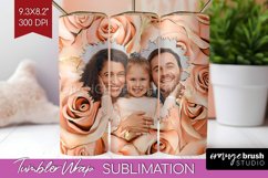 Rose Photo Tumbler PNG - Floral Picture Tumbler Wrap Product Image 1