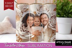 Rose Photo Tumbler PNG - Floral Picture Tumbler Wrap Product Image 1