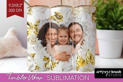 Rose Photo Tumbler PNG - Floral Picture Tumbler Wrap Product Image 1