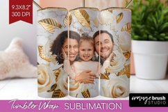 Rose Photo Tumbler PNG - Floral Picture Tumbler Wrap Product Image 1