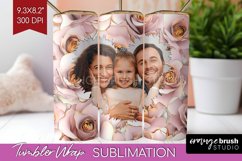 Rose Photo Tumbler PNG - Floral Picture Tumbler Wrap Product Image 1