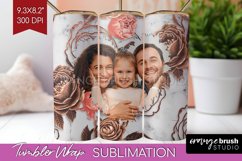 Rose Photo Tumbler PNG - Floral Picture Tumbler Wrap Product Image 1