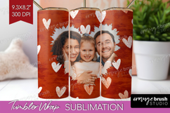 Heart Pattern Photo Tumbler PNG - Valentines Day Picture Product Image 1