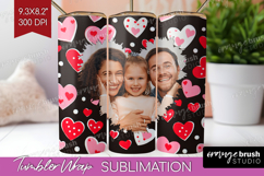 Heart Pattern Photo Tumbler PNG - Valentines Day Picture Product Image 1