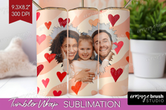Heart Pattern Photo Tumbler PNG - Valentines Day Picture Product Image 1