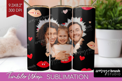 Heart Pattern Photo Tumbler PNG - Valentines Day Picture Product Image 1